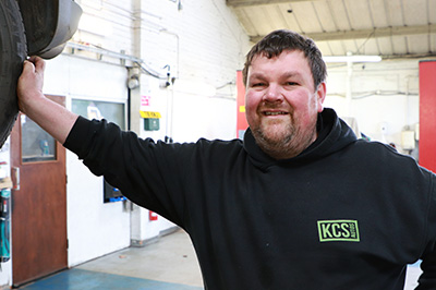 KCS team member in the workshop